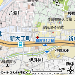 長崎県長崎市桜馬場1丁目2周辺の地図