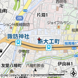 長崎県長崎市新大工町周辺の地図