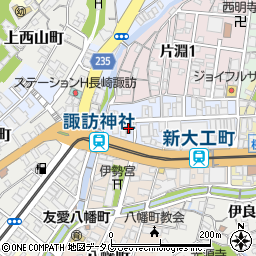 長崎新大工町郵便局周辺の地図
