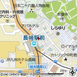 株式会社ユーコーラッキーウエスト　長崎駅前店周辺の地図