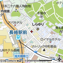 ＡＵＢＥＨＡＩＲ　長崎中町周辺の地図