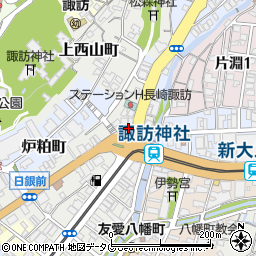 セブンイレブン長崎馬町店周辺の地図