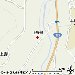 上野郵便局周辺の地図