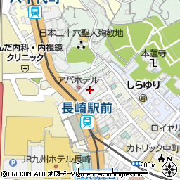 長崎県庁交通局　長崎営業所長崎駅前ターミナル周辺の地図