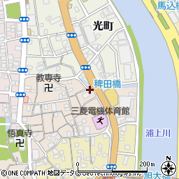 バジェットレンタカー長崎弁天町店周辺の地図