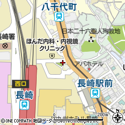 ＪＲ九州レンタカー＆パーキング長崎駅東口自動車整理場駐車場周辺の地図