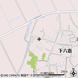 熊本県上益城郡嘉島町下六嘉3283周辺の地図