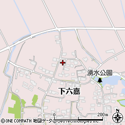 熊本県上益城郡嘉島町下六嘉3216周辺の地図