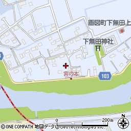 熊本県熊本市東区画図町大字下無田62周辺の地図