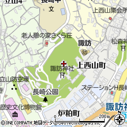 鎮西大社　諏訪神社周辺の地図