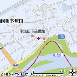 熊本県熊本市東区画図町大字下無田1667周辺の地図