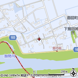 熊本県熊本市東区画図町大字下無田25周辺の地図