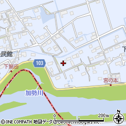 熊本県熊本市東区画図町大字下無田15周辺の地図