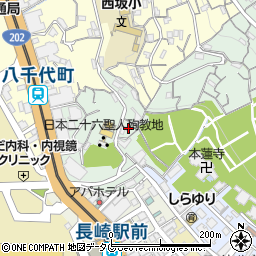 長崎県長崎市西坂町8周辺の地図
