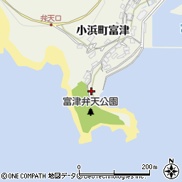 長崎県雲仙市小浜町富津2576周辺の地図