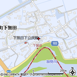 熊本県熊本市東区画図町大字下無田1659周辺の地図