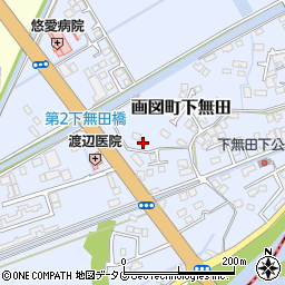 熊本県熊本市東区画図町大字下無田1528周辺の地図