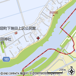 熊本県熊本市東区画図町大字下無田190周辺の地図