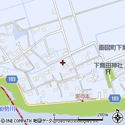 熊本県熊本市東区画図町大字下無田84周辺の地図