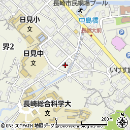 長崎県長崎市界2丁目17周辺の地図