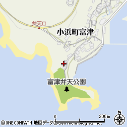 長崎県雲仙市小浜町富津2580周辺の地図
