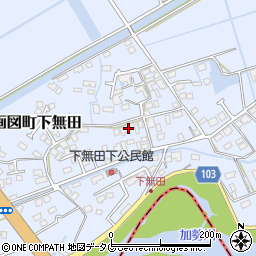 熊本県熊本市東区画図町大字下無田1609周辺の地図