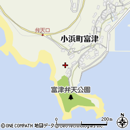長崎県雲仙市小浜町富津2560周辺の地図
