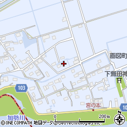 熊本県熊本市東区画図町大字下無田778周辺の地図