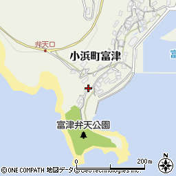 長崎県雲仙市小浜町富津2582周辺の地図