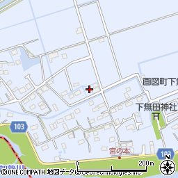 熊本県熊本市東区画図町大字下無田719周辺の地図