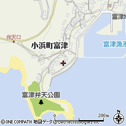 長崎県雲仙市小浜町富津2593周辺の地図