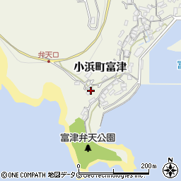 長崎県雲仙市小浜町富津2557周辺の地図