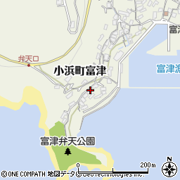 長崎県雲仙市小浜町富津2585周辺の地図