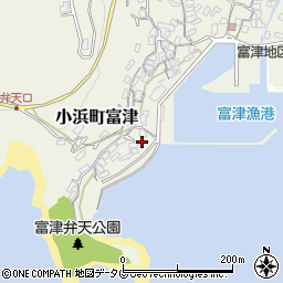 長崎県雲仙市小浜町富津2602周辺の地図
