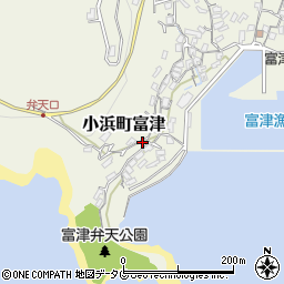 長崎県雲仙市小浜町富津2626周辺の地図