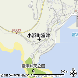長崎県雲仙市小浜町富津2630周辺の地図