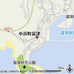長崎県雲仙市小浜町富津2607周辺の地図