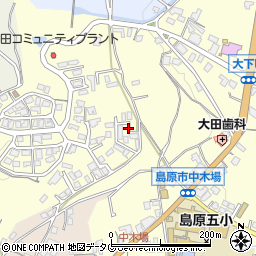 長崎県島原市大下町周辺の地図