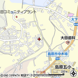 長崎県島原市大下町周辺の地図