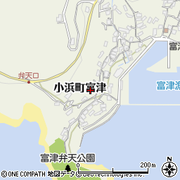 長崎県雲仙市小浜町富津2628周辺の地図