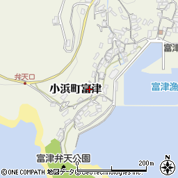 長崎県雲仙市小浜町富津2623周辺の地図