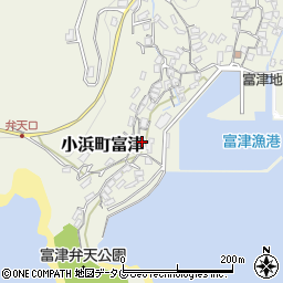 長崎県雲仙市小浜町富津2610周辺の地図