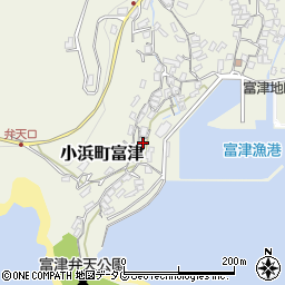長崎県雲仙市小浜町富津2612周辺の地図