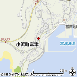 長崎県雲仙市小浜町富津2613周辺の地図