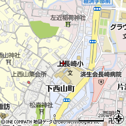 長崎大学　観月荘周辺の地図
