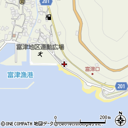 長崎県雲仙市小浜町富津4184周辺の地図