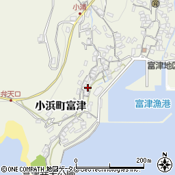 長崎県雲仙市小浜町富津2614周辺の地図