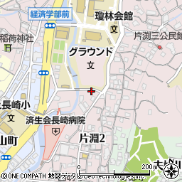 長崎片淵郵便局周辺の地図