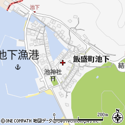 長崎県諫早市飯盛町池下周辺の地図
