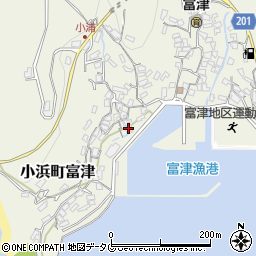 長崎県雲仙市小浜町富津3001周辺の地図
